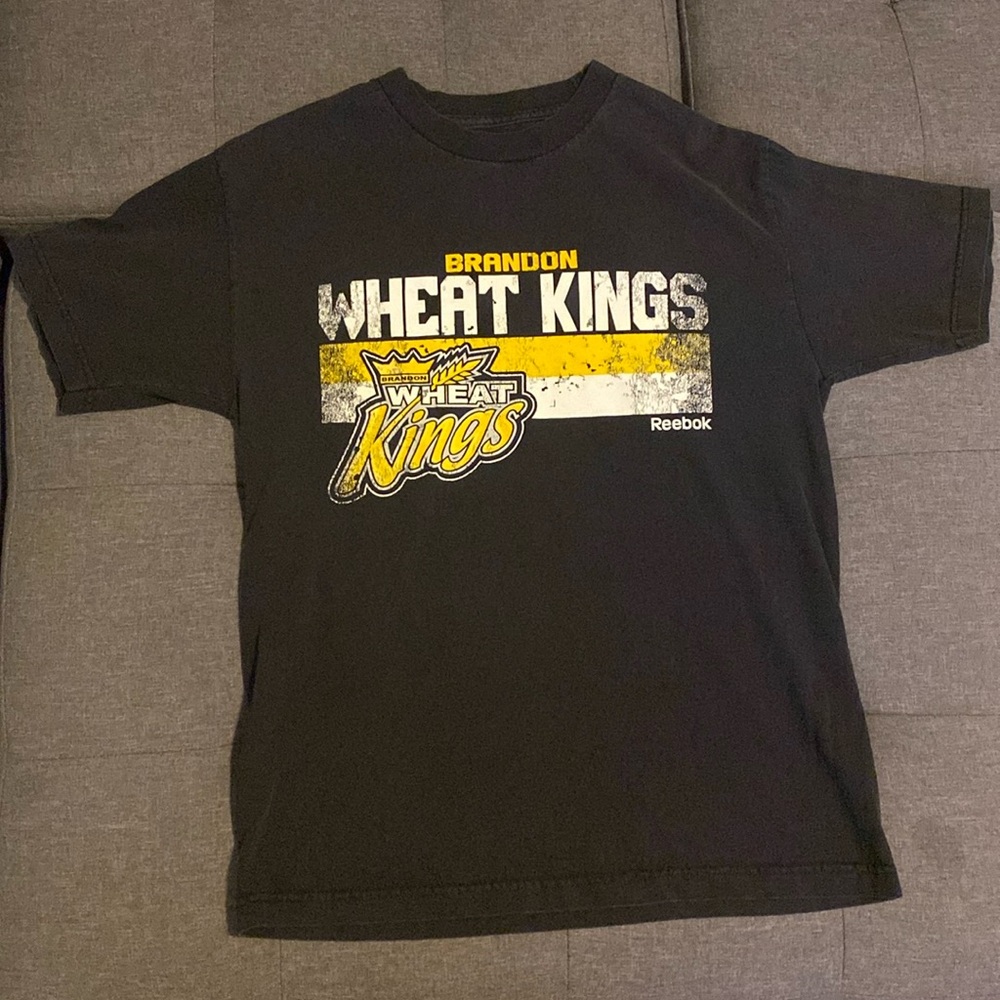 Brandon Wheat Kings WHL Hockey Men’s Medium Black Short Sleeve T-Shirt Reebok